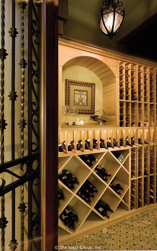 There is plenty of room for an extensive wine cellar.