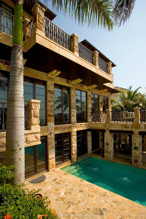 Both balconies and the swimming pool.