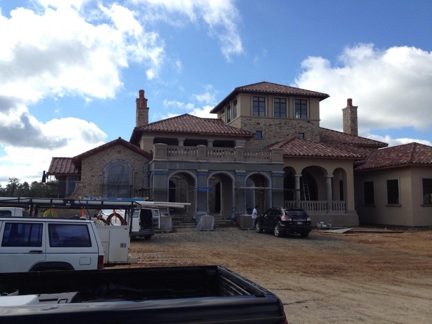 Sater Group designed Tuscan styled home under construction